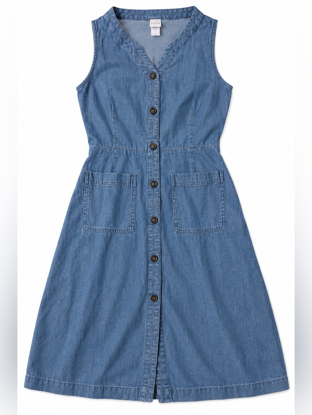Old Navy Denim Button-Down A-Line Dress in Blue